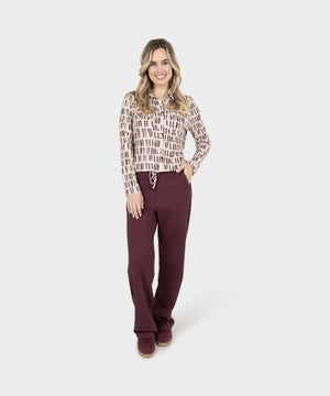 Amanda | Ivory-bordeaux